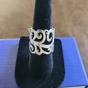 Silpada Sterling Silver Filigree 'Eden' Ring 3/4"width